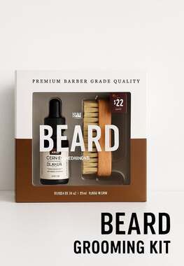 Cremo Beard Duo Grooming Kit with Bourbon Vanilla Beard Oil and Beard Brush